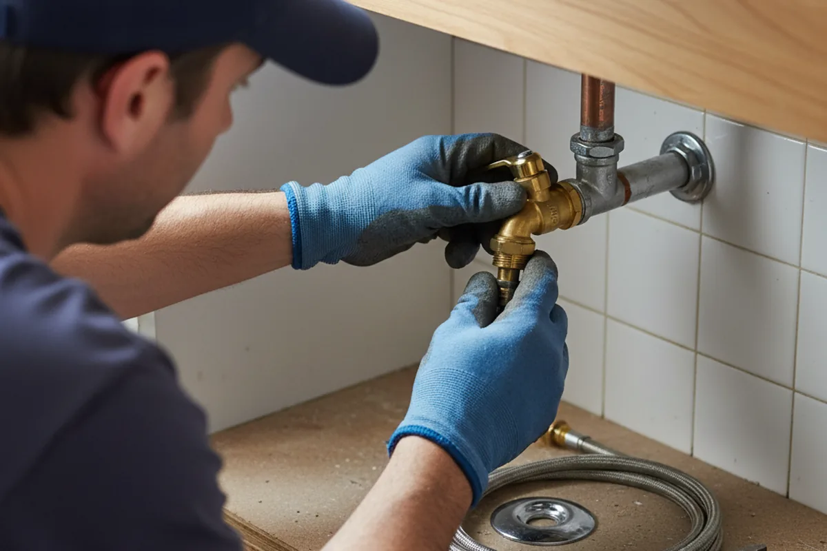 Shutoff valve and fitting work during Emergency Plumbing in Latonia